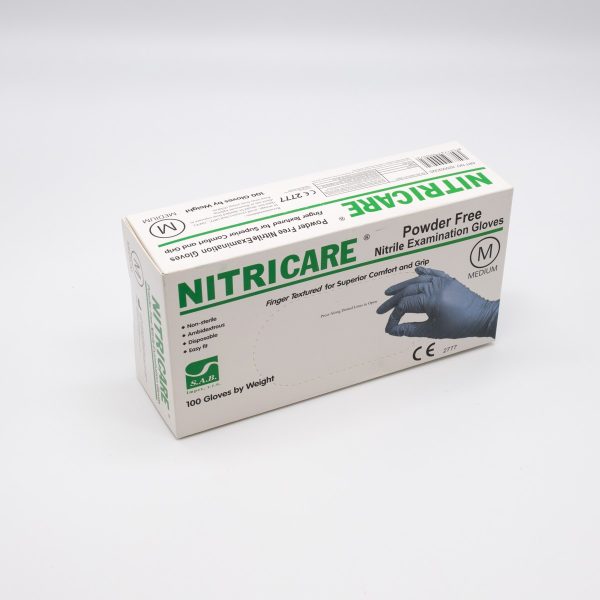 NITRICARE nitrylové nesterilní rukavice modrá barva velikost M